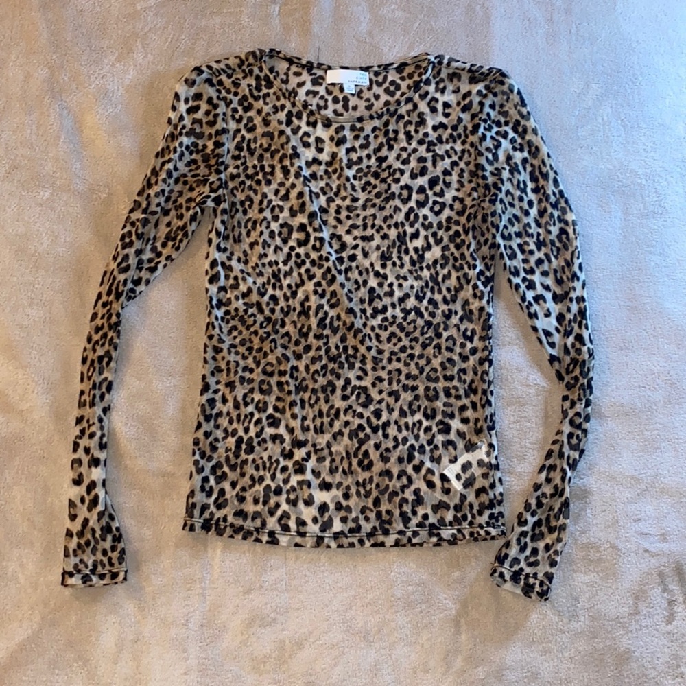Sheer leopard print top​